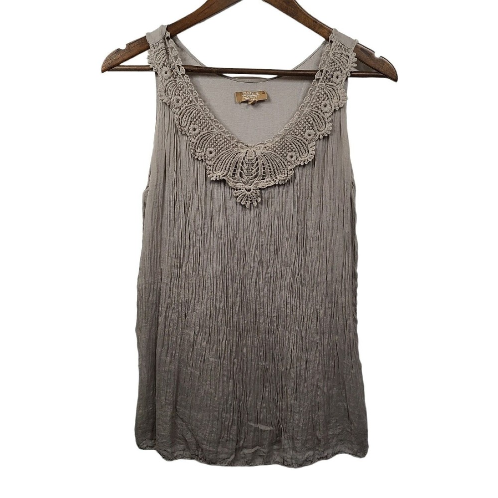 Carla Conti Silk Sleeveless Blouse Womens Small Made in Italy